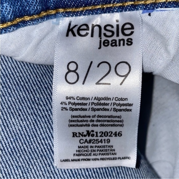 Kensie Frayed Hem High Rise Skinny Denim Jeans NWT  Size 8 - Picture 13 of 14